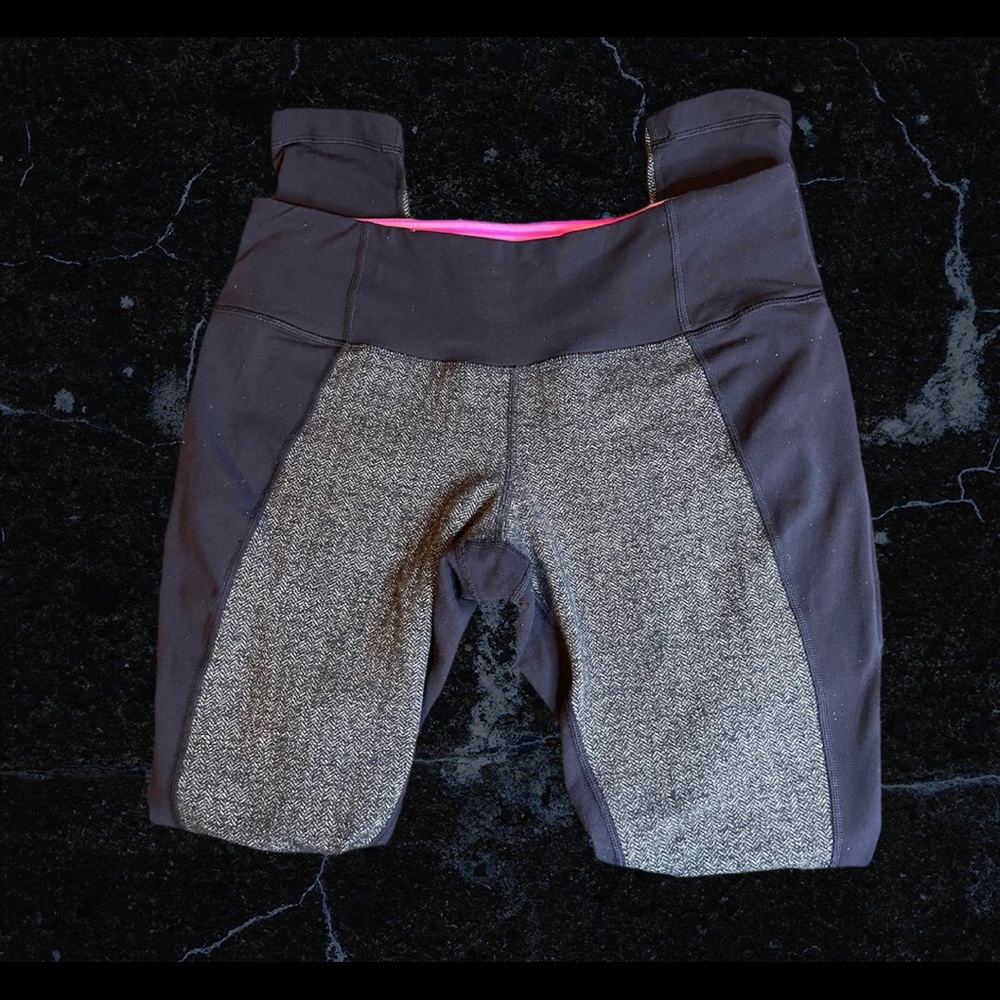 Lululemon Navy Leggings with Knitted Front